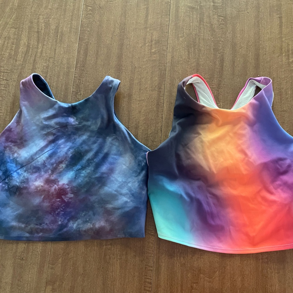 Two Athleta Long Line / Conscious Crop Sports Bras